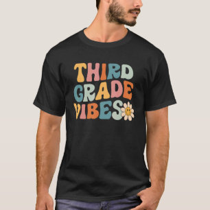 T-shirt Vibes de troisième année  Équipe de 3e année Rétro