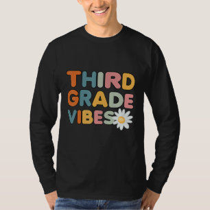 T-shirt Vibes de troisième année  Équipe de 3e année Rétro
