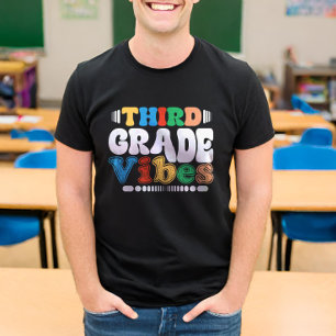 T-shirt Vibes De Troisième Année Retour À L'École Étudiant