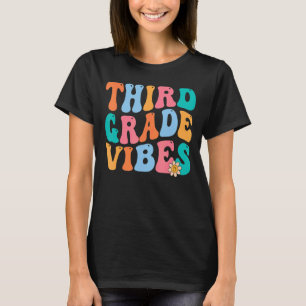 T-shirt Vibes de troisième année Retro Retour à l'école Pr