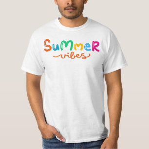 T-shirt Vibes d'été Blanc