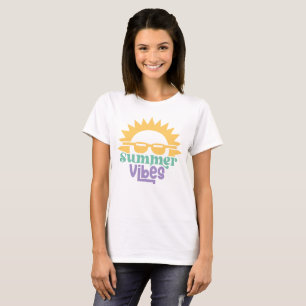 T-shirt Vibes d'été Boho Retro été