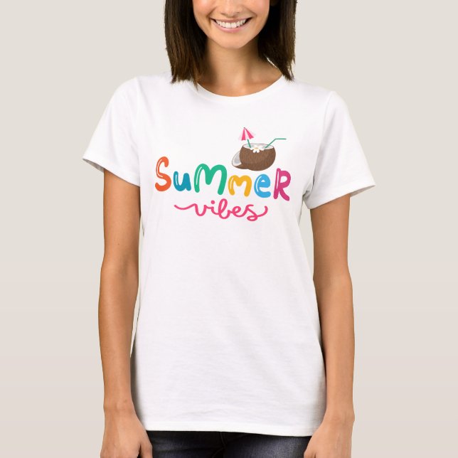 T-shirt Vibes d'été Cocktail femmes (Devant)