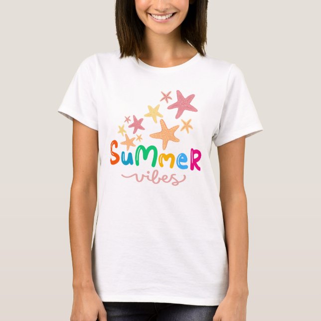 T-shirt Vibes d'été et Starfish (Devant)