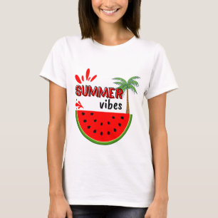 T-shirt "Vibes d'été et tranches de pastèque - saison douc