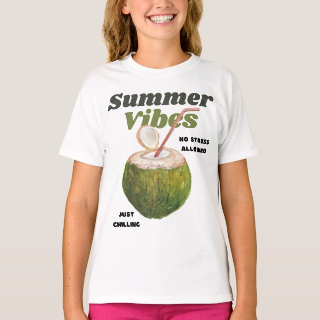 T-shirt Vibes d'été rétro (Devant)