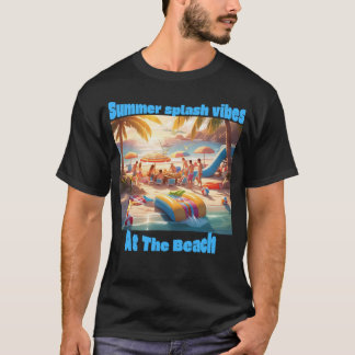 T-shirt Vibes d'été Splash - Édition Plage