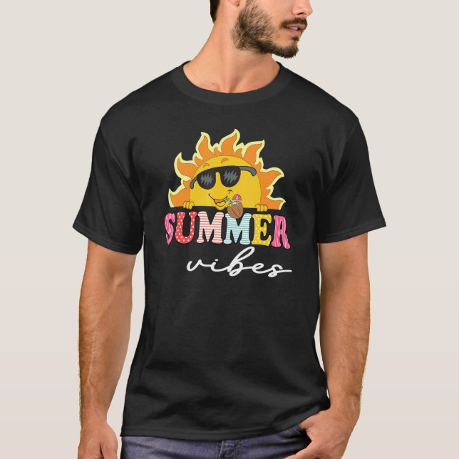 T-shirt Vibes d'été Vacay Mode Plage tropicale Vacances (Devant)