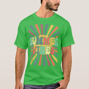 T-shirt Vibes d'été Vintage Retro Sunshine Tropical Summe