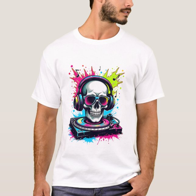 T-shirt Vibes DJ crâne (Devant)