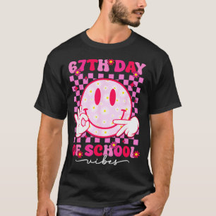 T-shirt Vibes du 67e jour d'école 67 Mème Visage souriant 