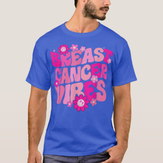 T-shirt Vibes du cancer du sein Conscience rose Super Retr