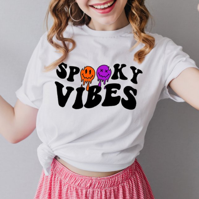 T-shirt Vibes Éffrayantes rétro Super Halloween (Créateur téléchargé)