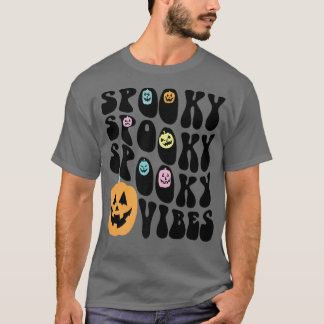 T-shirt Vibes Éffrayantes super Effrayant Citrouille Visag