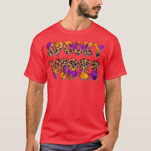 T-shirt Vibes éffrayantes Tie Dye Leopard Costume d'Hallow
