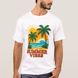 T-shirt Vibes été pour le soleil, l'éolien et la p