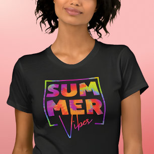 T-shirt Vibes Été Tie Dye Vacances Été Drôle Été