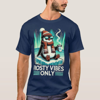 T-shirt Vibes Frosty seulement - Pingouin relaxant pour un