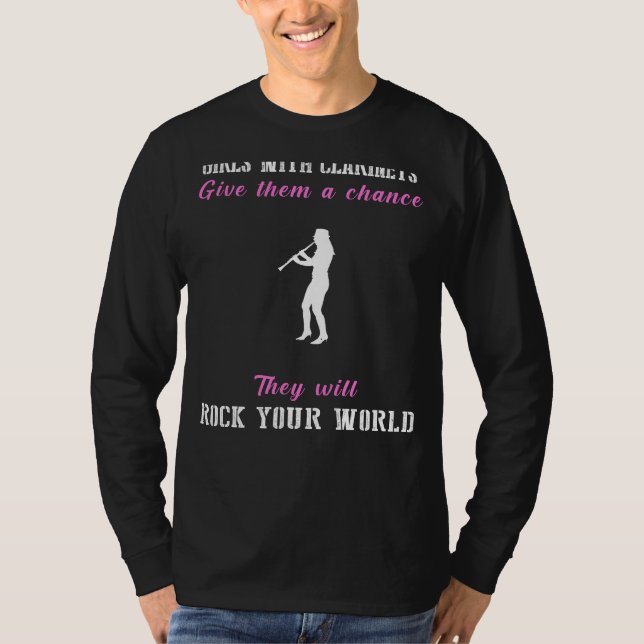 T-shirt Vibes harmonieuses : Filles avec Clarinets Rock Te (Devant)