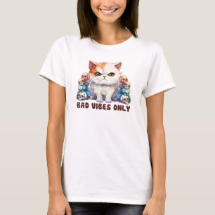 T-shirt Vibes incorrectes uniquement - Fierce Chat & Skuls