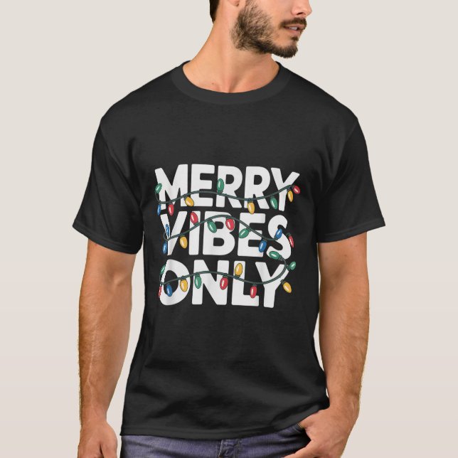 T-shirt Vibes Joyeuses Seulement Noël Joyful Celebr (Devant)