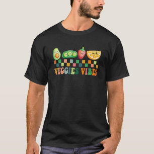 T-shirt Vibes légumes Retro Monde Végétarien Journée Végét