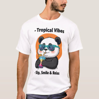 T-shirt Vibes Panda tropicales
