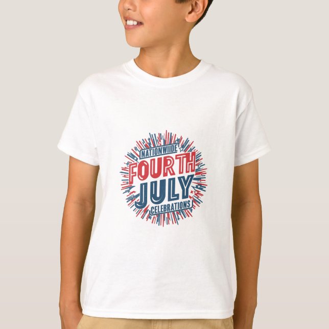 T-shirt Vibes patriotiques : 4 juillet (Devant)
