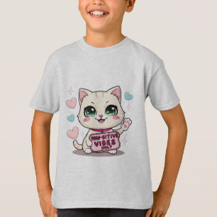 T-shirt Vibes Paw seulement - Cute Chibi Cat Kawaii T-Sh