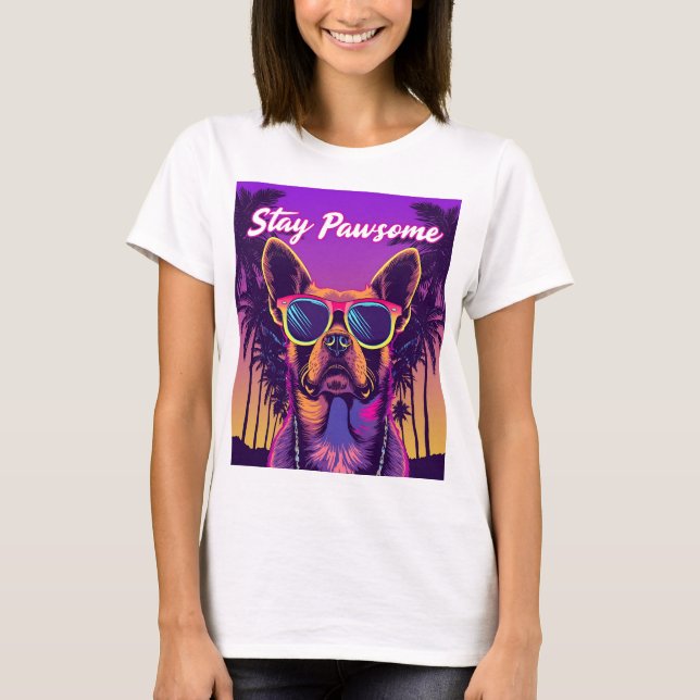 T-shirt Vibes Pawsitive uniquement - adorables chiens de c (Devant)