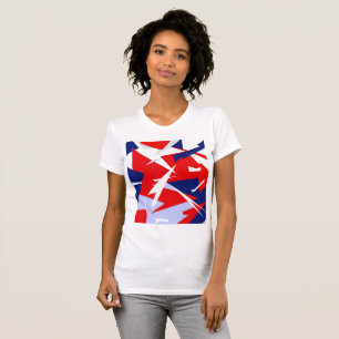 T-shirt Vibes positives Bleu rouge blanc