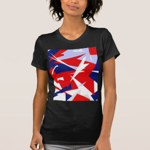 T-shirt Vibes positives Bleu rouge blanc