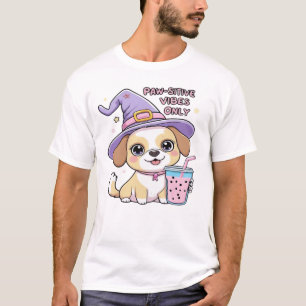 T-shirt Vibes Positives pour Pattes Seulement Chien Mignon