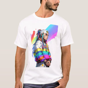 T-shirt Vibes Rapper Arc-en-ciel