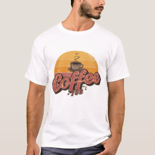 T-shirt Vibes Rétro 70   Illustration de café avec texte v