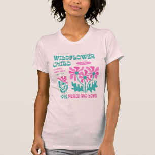 T-shirt Vibes rétro Fleur sauvage super