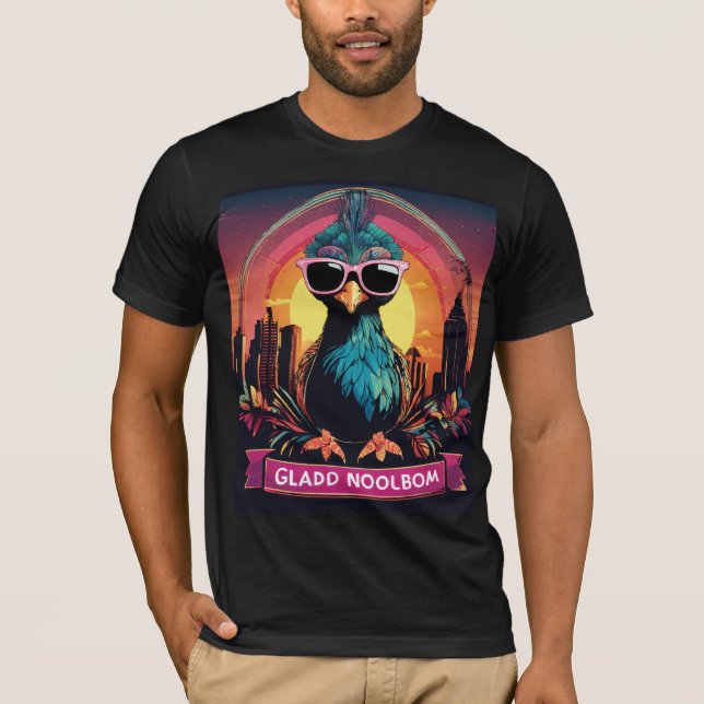 T-shirt Vibes Rétro Sunset : VERRE, PAS DE PROBLÈME (Devant)