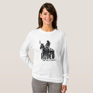 T-shirt Vibes Rodéo vintage - Black and White Cowgirl