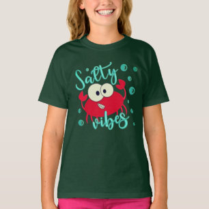 T-shirt Vibes salées, crabe tropical rouge, été