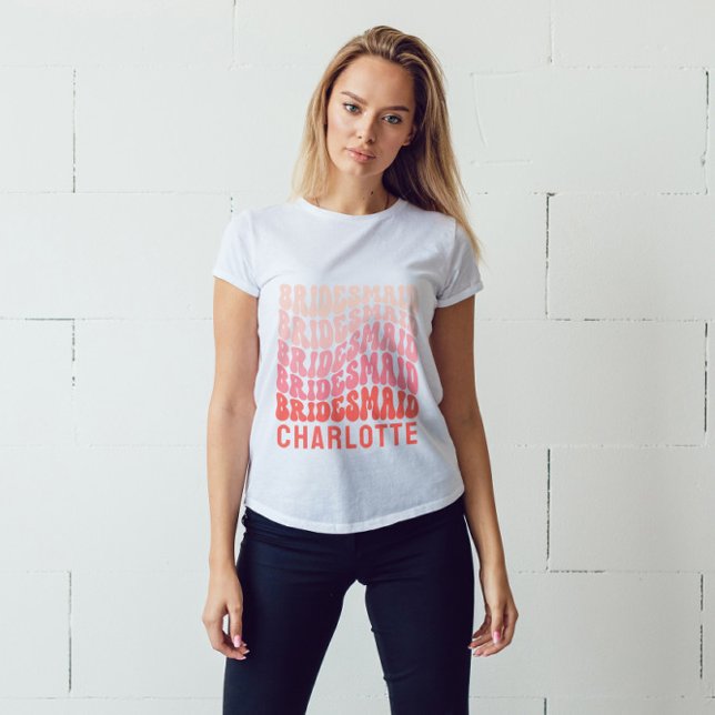 T-shirt Vibes simples roses modernes girly rétro 60's gran (Créateur téléchargé)