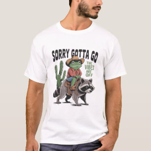 T-shirt Vibes sont désolées, faut y aller Grenouille vinta