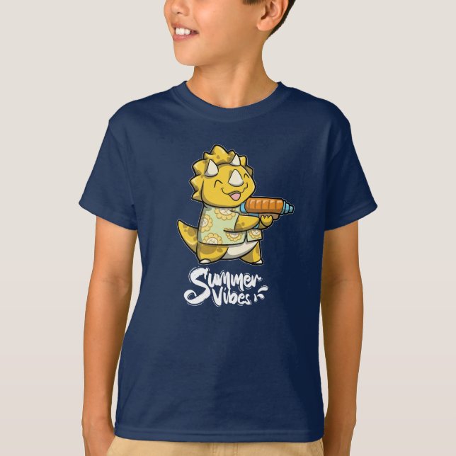 T-shirt Vibes Triceratops (Devant)