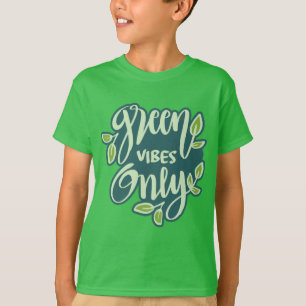 T-shirt Vibes vertes de nom personnalisé