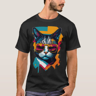 T-shirt Vibes vintages et flair Retro Cool Chat 6
