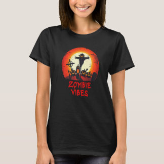 T-shirt Vibes Zombie Cimetière au Clair de Lune  Enfants G