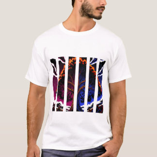 T-shirt vibrant Abstract Tree Split Panel graphic