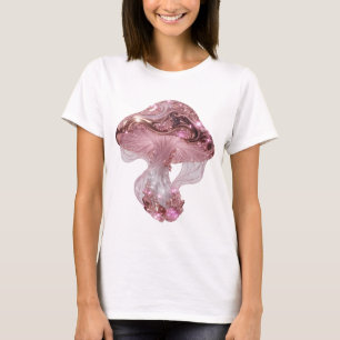 T-shirt Vibrant Argent CHAMPIGNON ROSE CLIGNOTANT