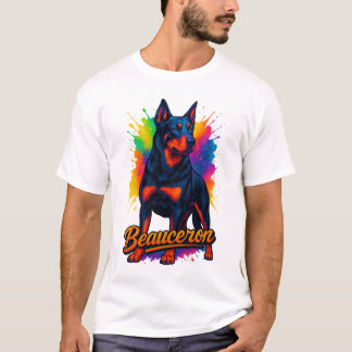 T-shirt Vibrant Beauceron Pop Art