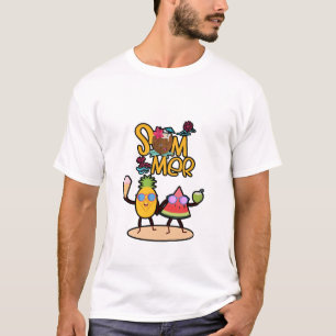 T-shirt Vibrant Bonjour Été   Animaux de l'océan colorés 