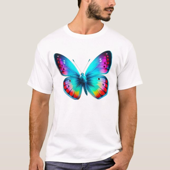 T-shirt Vibrant Butterfly Art (Devant)